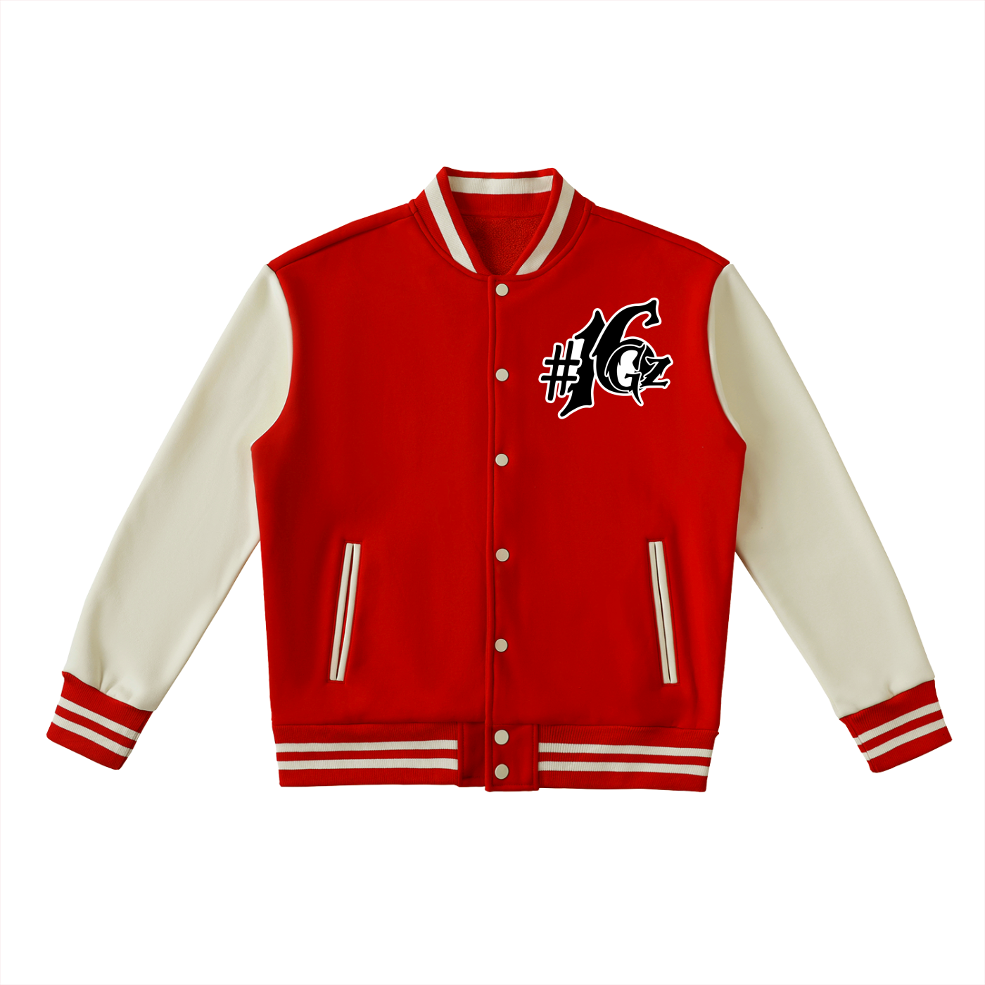 Two-Tone Fleeced Varsity Jacket