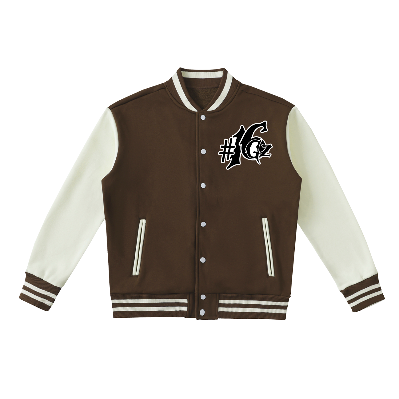 Two-Tone Fleeced Varsity Jacket