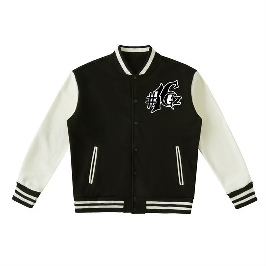 Two-Tone Fleeced Varsity Jacket