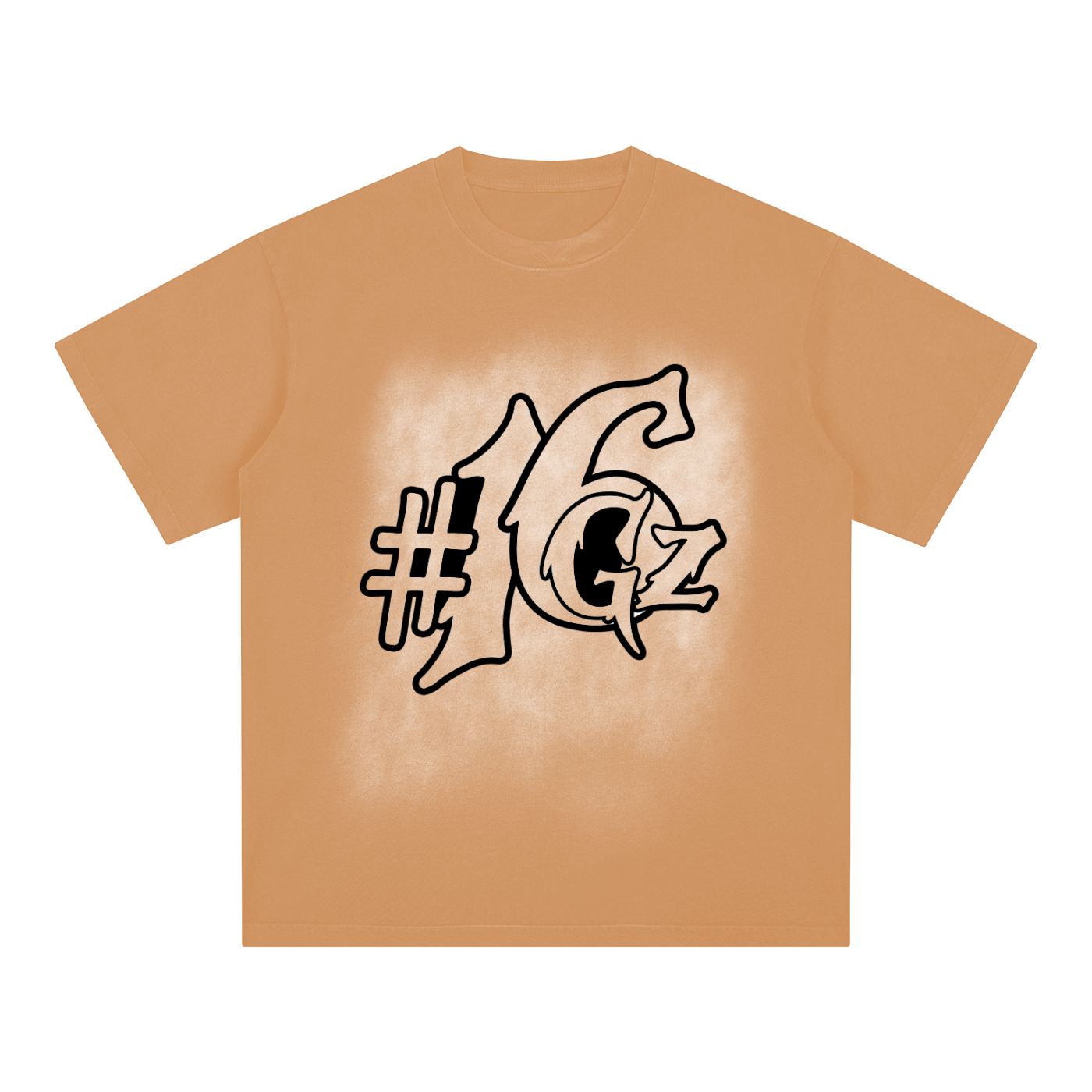 Square Patch Monkey Washed T-Shirt